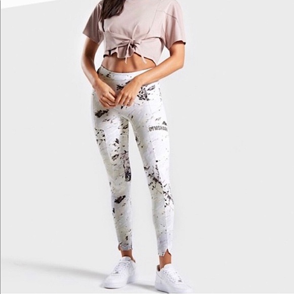 Gym cropped marbled leggings - Picture 8 of 9